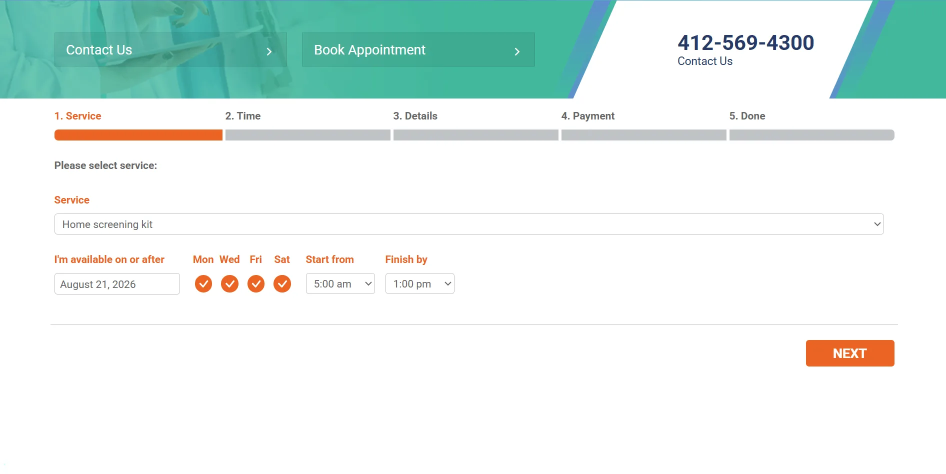 Bevel health appointment booking