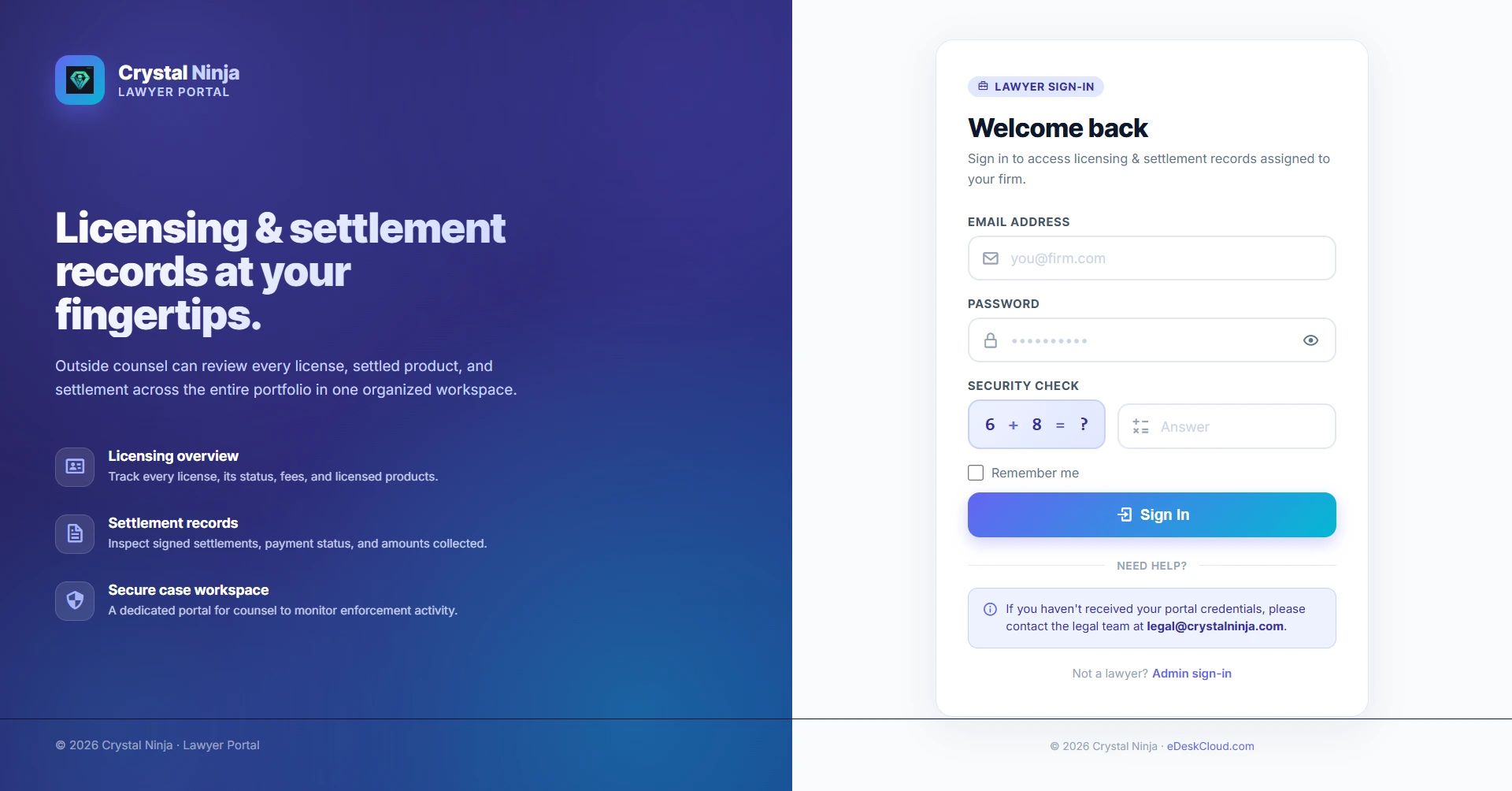 Legalapp lawyer portal