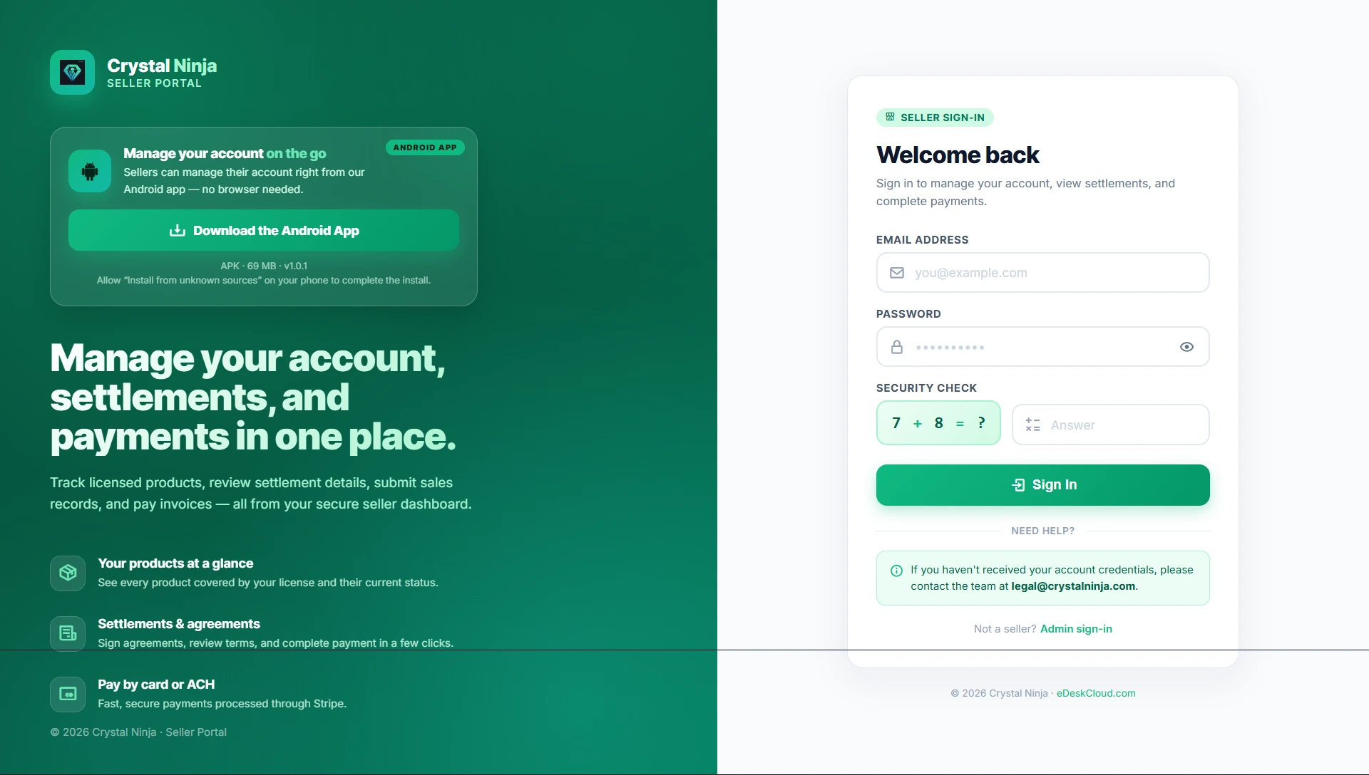 Legalapp seller portal