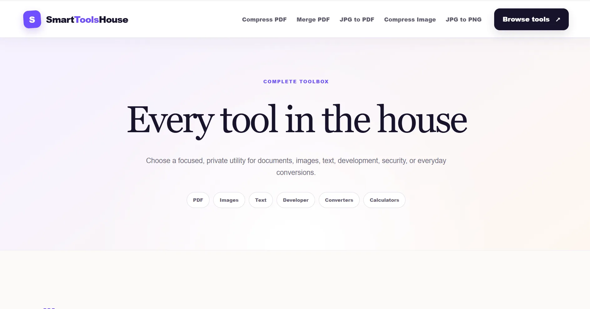 Smart tools house toolbox